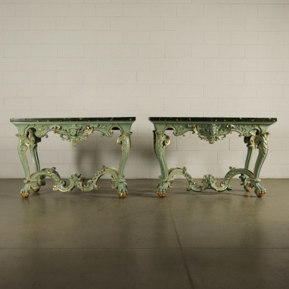 Pair of Baroque Console Tables Italy Late 1600s