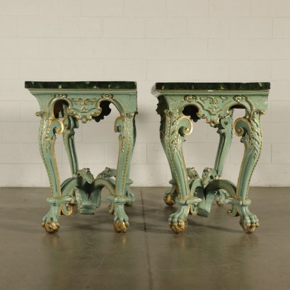 Pair of Baroque Console Tables Italy Late 1600s