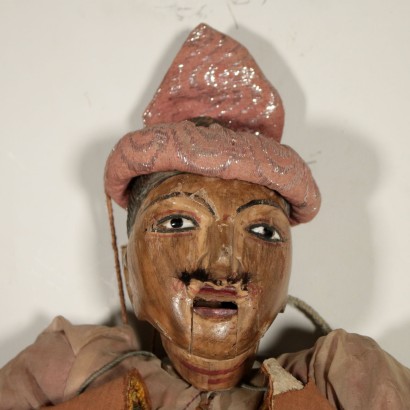Pair of Puppets Painted Wood Burma 20th Century