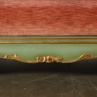 Revival Serpentine Sofa Bench Italy 20th Century