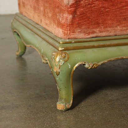 Revival Serpentine Sofa Bench Italy 20th Century