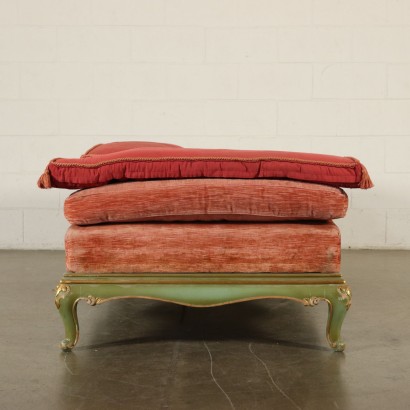 Revival Serpentine Sofa Bench Italy 20th Century