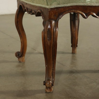 Set of Six Walnut Chairs Italy 18th Century