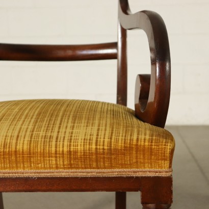 Pair of Armchairs and four Chairs Mahogany France 19th Century