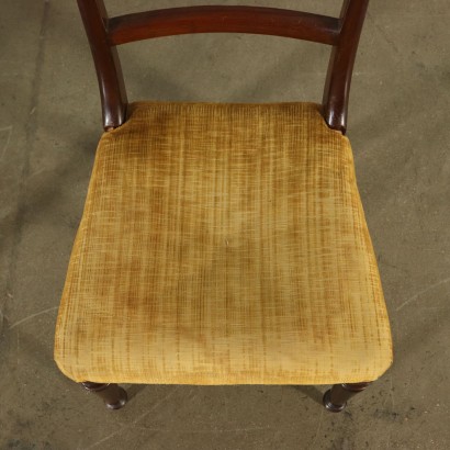 Paar Sessel und vier Stühle aus Mahogani Frankreich 19. Jahrhundert