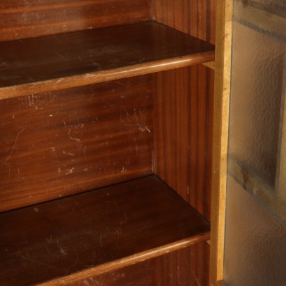 Cabinet with Glass Doors Vintage Italy 1940s