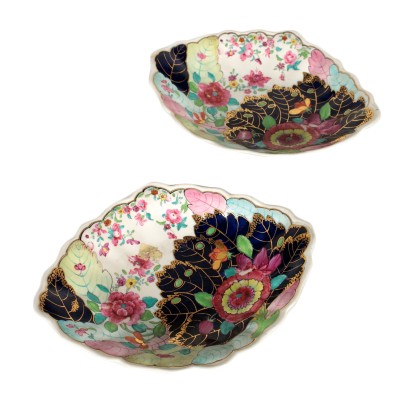 Paire d'Assiettes Tobacco Leaf Porcelaine Chine '700