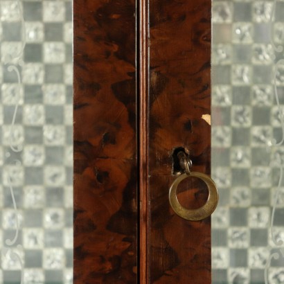Glass Cabinet Burl Rosewood Veneer Vintage Italy 1940s