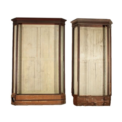 Pair of Walnut Bookcases Italy Early 20th Century