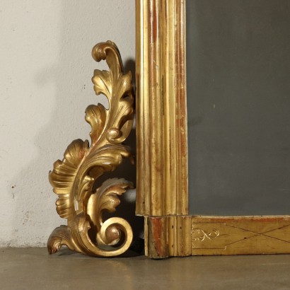 Großer vergoldeter Spiegel Italien 19. Jahrhundert
