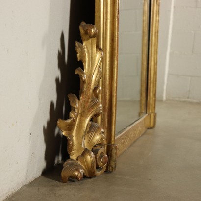 Large Carved Gilded Mirror Italy 19th Century