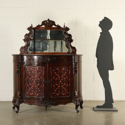 Buffet Acajou Miroir Fabriqué en Italie Moitié '800