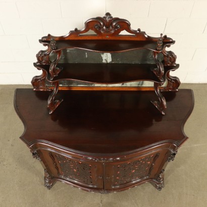 Buffet Acajou Miroir Fabriqué en Italie Moitié '800