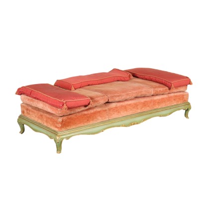 Revival Serpentine Sofa Bench Italy 20th Century