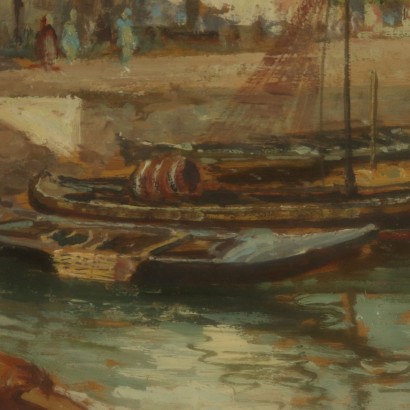 Blick auf Venedig von Ettore Solvenghi Gemälde des 19. Jahrhunderts