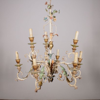 Lacquered Chandelier Italy First Half of 1900s