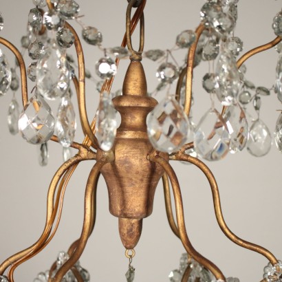 Chandelier with Glass Pendants Italy 20th Century