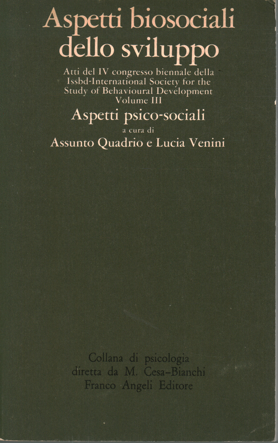 Aspetti biosociali dello sviluppo. Vol. III: Aspet, s.a.