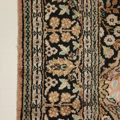 Tapis Srinagar Coton Laine Soie Fabrication manuelle Inde Années 90