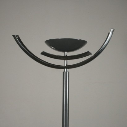 Parabola Floor Lamp Chromed Metal Vintage Italy 1980s