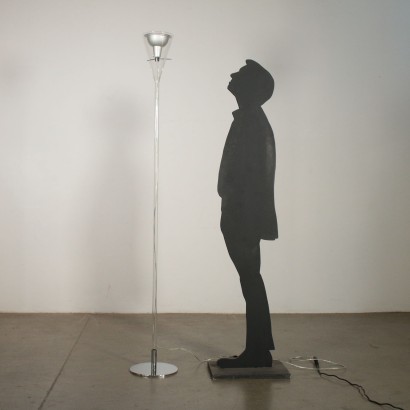 Floor Lamp for Fontana Arte Glass Aluminium Vintage Italy 1999