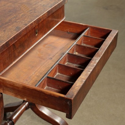 Walnut Working Table Italy 19th Century