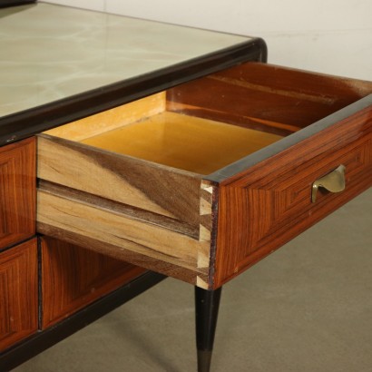 Vintage Buffet With Mirror in Rosewood Veneer Italy 1950s-1960s