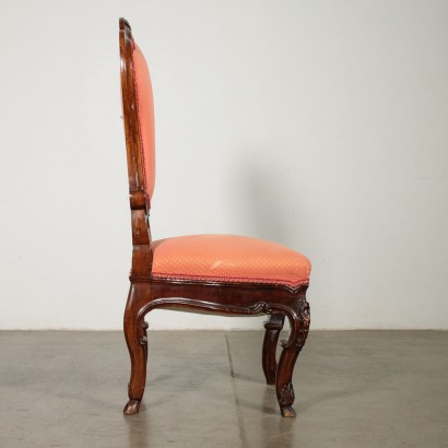 Pair of Carved Walnut Chairs Italy 18th Century