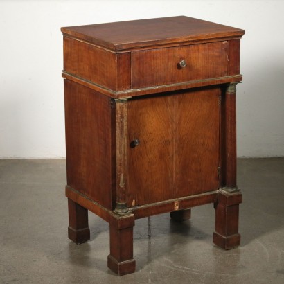 Pair of Empire Nightstands Walnut Italy Early 1800s