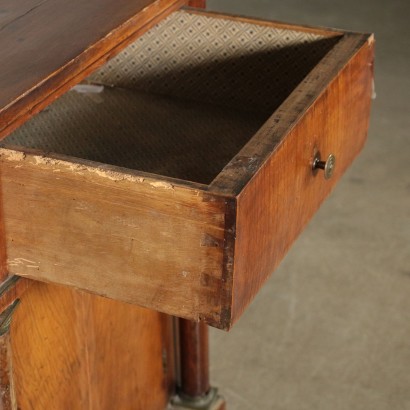 Pair of Empire Nightstands Walnut Italy Early 1800s