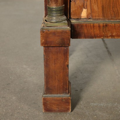 Pair of Empire Nightstands Walnut Italy Early 1800s