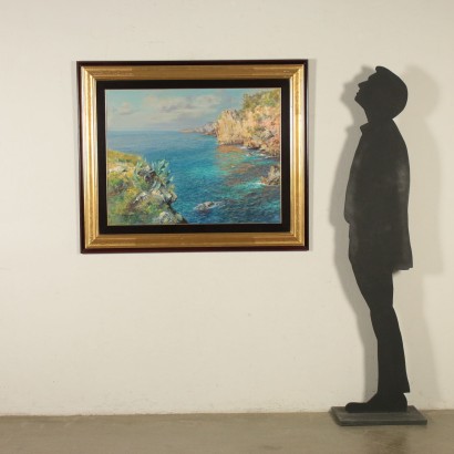 Marine Landscape by Carlo Perindani Capri Painting 20th Century