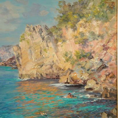 Landschaft von Carlo Perindani Capri Ölgemälde 20. Jahrhundert