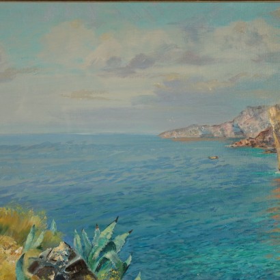 Marine Landscape by Carlo Perindani Capri Painting 20th Century