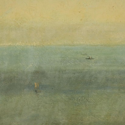 Jetée et Pêcheurs John Robertson Reid Huile sur Toile '800-'900