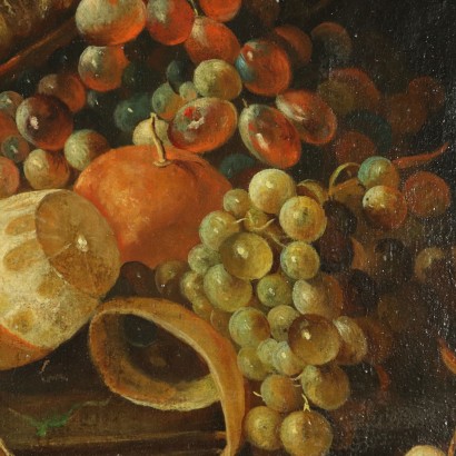 Nature morte avec des fruits, des gobelets et des coquilles