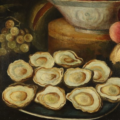 Stillleben mit Obst und Austern Ölgemälde 19. Jahrhundert