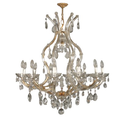 Marie Therese Chandelier Glass Italy 20th Century