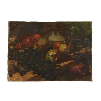 Nature morte de Riccardo Pellegrini Huile sur Toile '800-'900