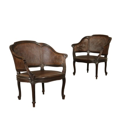 Pair of Revival Armchairs Italy 20th Century