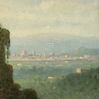 Landschaft von Lorenzo Gelati Blick auf Florenz 19. Jahrhundert