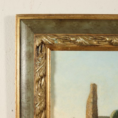 Landscape Painting by Lorenzo Gelati Glimpse of Florence 19th Century