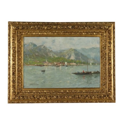 Eugene Hall, un Atisbo de Laveno, el Lago Maggiore