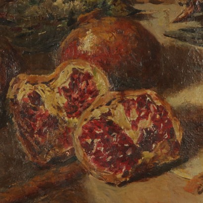 Still Life with Birds and Pomegranates by Riccardo Pellegrini 1915