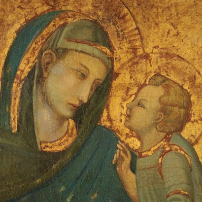 Madonna mit Kind Ikone Toskanische Schule 19. Jahrhundert