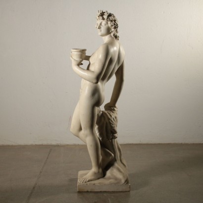 Statue Jeune Bacchus Marbre Blanc Italie '800