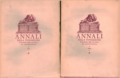 Annali della Fondazione italiana per la storia amministrativa 1, 1964 (2 volumi)