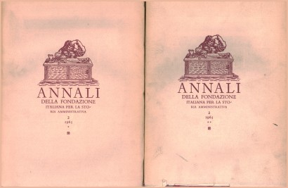 Annali della Fondazione italiana per la storia amministrativa 2, 1965 (2 volumi)
