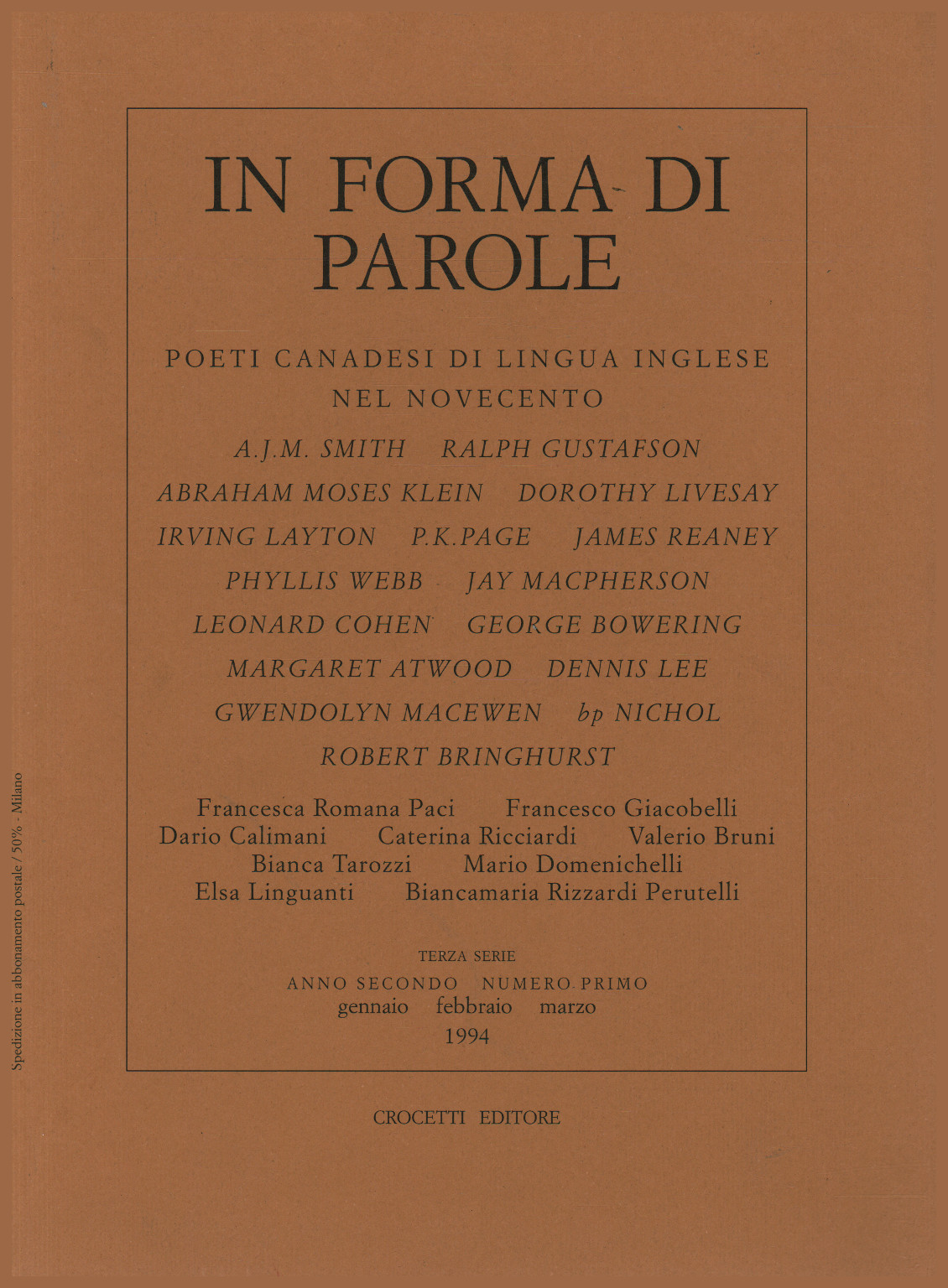 In forma di parole N.1 Anno II 1994, s.a.