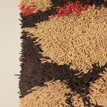 Tapis Vintage Shaggy Desert Mélange de Laine Années 70-80